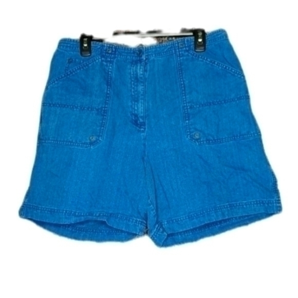 LRL Ralph Lauren womens dark wash high rise jean shorts 16 EUC